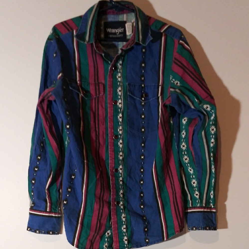 Wrangler Western Wear Kids pearl Button Front